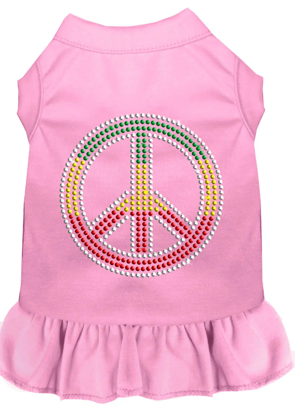 Rhinestone Rasta Peace Dress Light Pink Xxxl Default Title