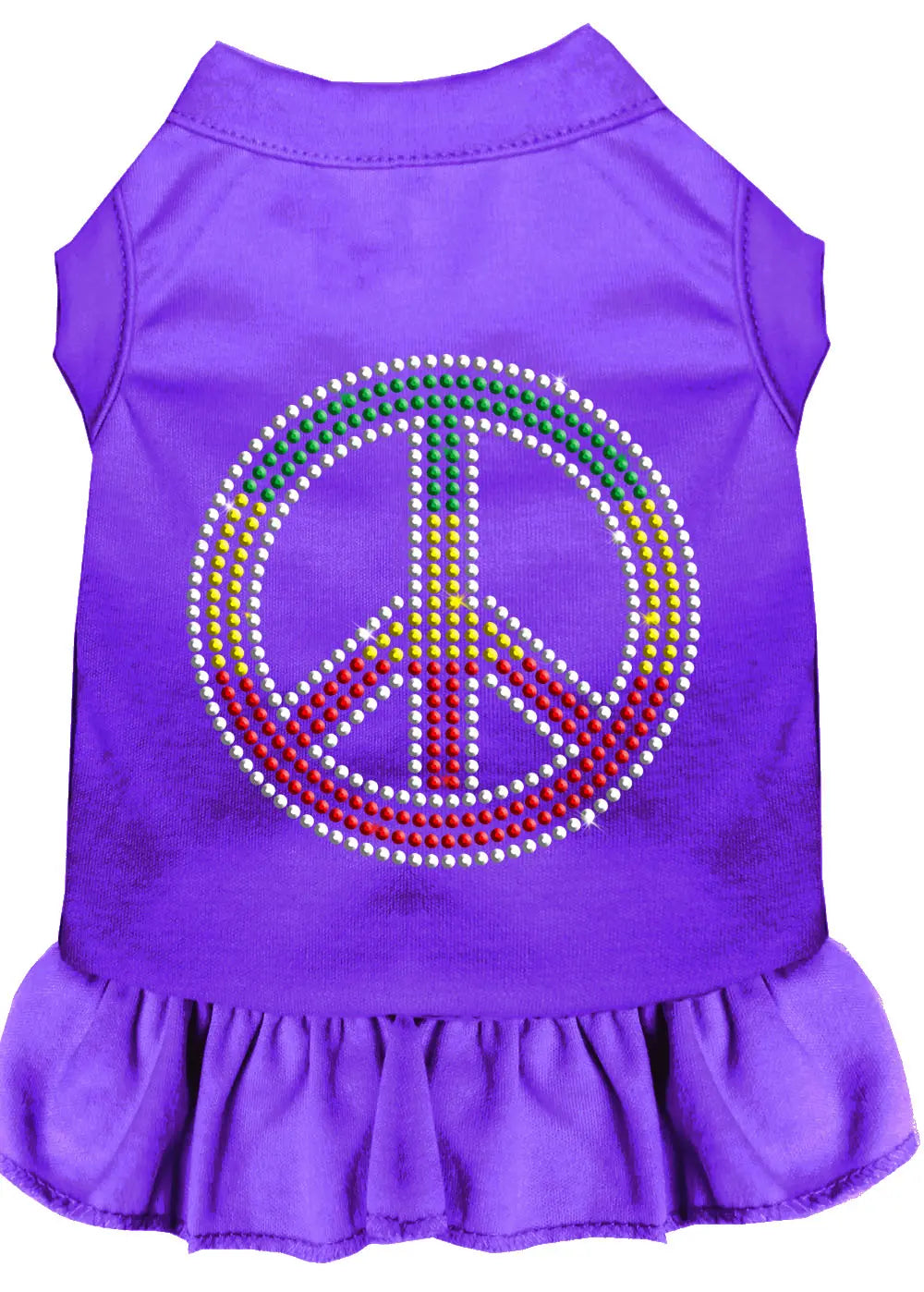 Rhinestone Rasta Peace Dress Purple Sm Default Title