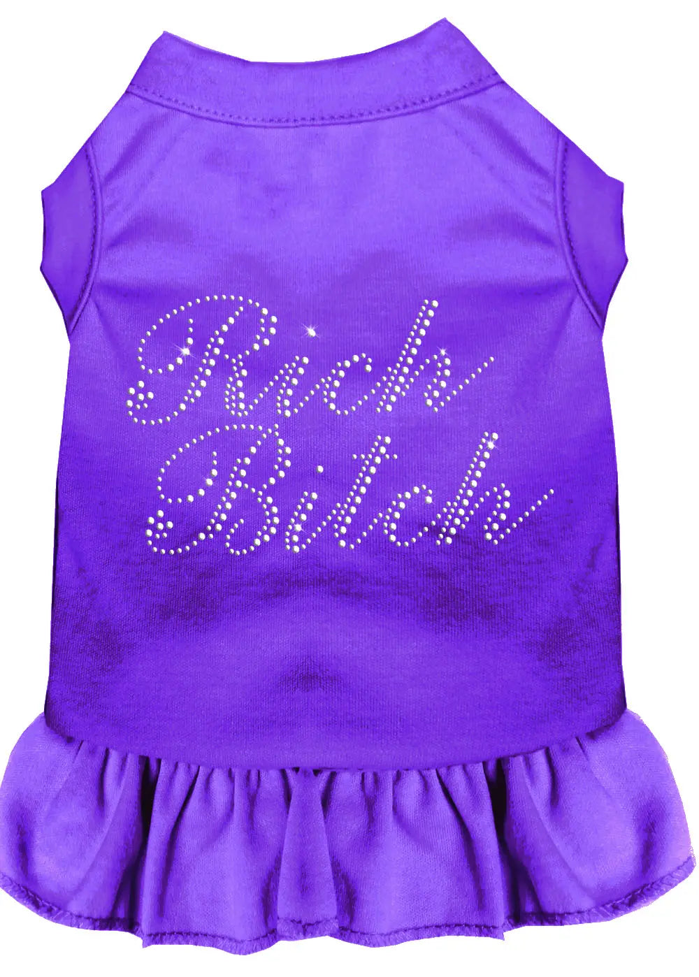 Rhinestone Rich Bitch Dress Purple Sm Default Title