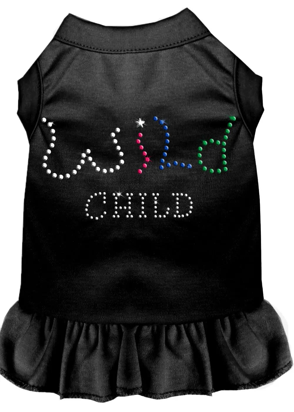 Rhinestone Wild Child Dress Black Xxl Default Title
