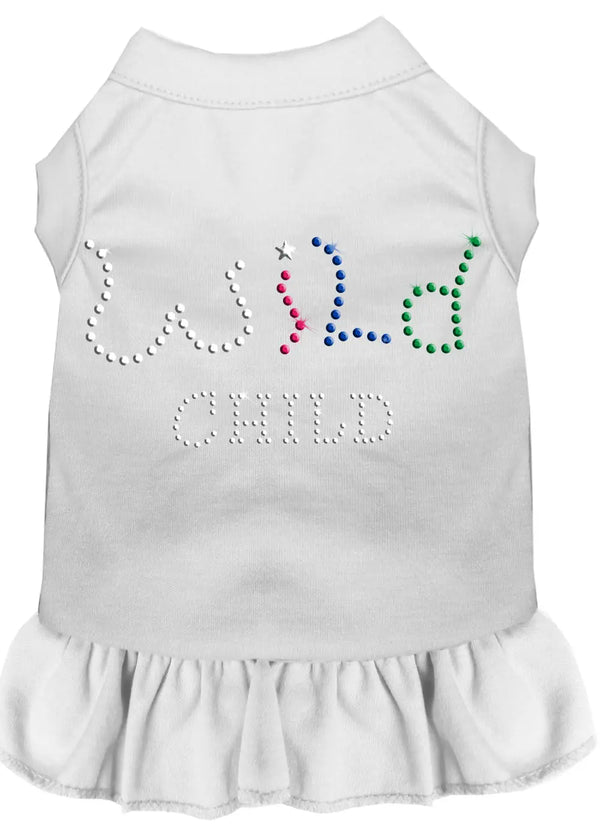 Rhinestone Wild Child Dress White Lg Default Title