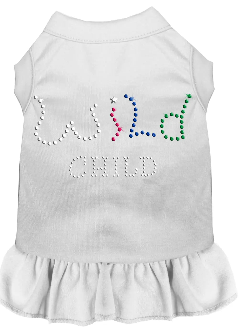 Rhinestone Wild Child Dress White Xxxl Default Title