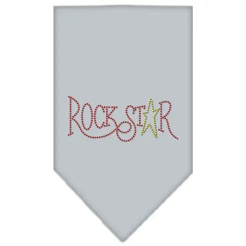 Rock Star Rhinestone Bandana Grey Small Default Title