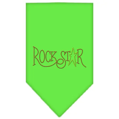 Rock Star Rhinestone Bandana Lime Green Small Default Title