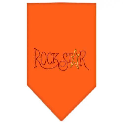 Rock Star Rhinestone Bandana Orange Small Default Title