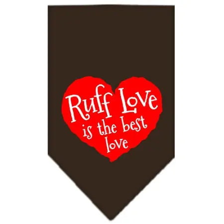 Ruff Love Screen Print Bandana Cocoa Small Default Title