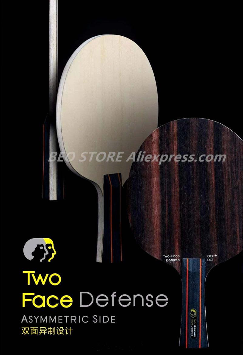 SANWEI TWO FACE DEFENSE Table Tennis Blade attack+ defence Ebony+ Hinoki surface ping pong racket bat paddle