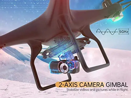 SNAPTAIN SP600N GPS Drones with Camera for Adults w/2-Axis Gimbal and 2K HD Camera, Drone for Beginners with Smart Return to Home, 5G WiFi FPV, Follow Me, Circle Fly, Tap Fly, and Gesture Mode