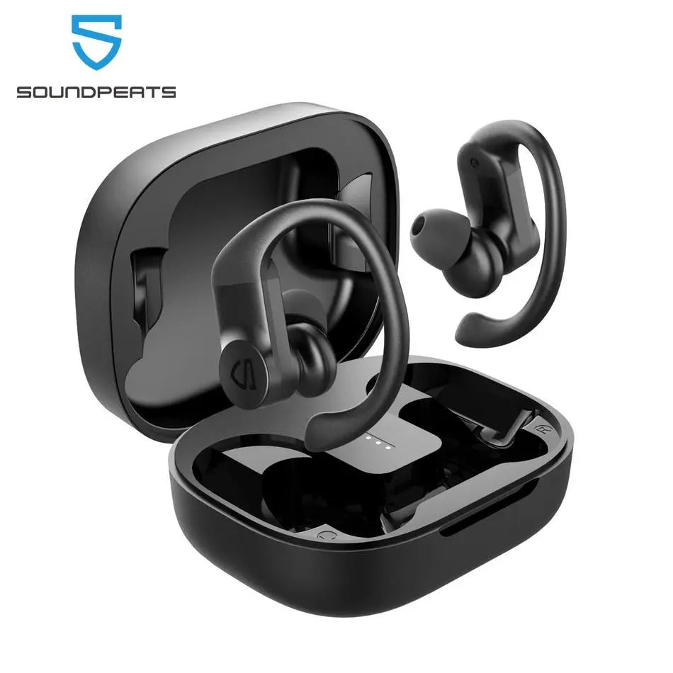 SOUNDPEATS True Wireless Earbuds Over-Ear Hooks Bluetooth Stereo Wireless Earphones 13.6mm Driver Touch Control IPX7 Waterproof GreatEagleInc