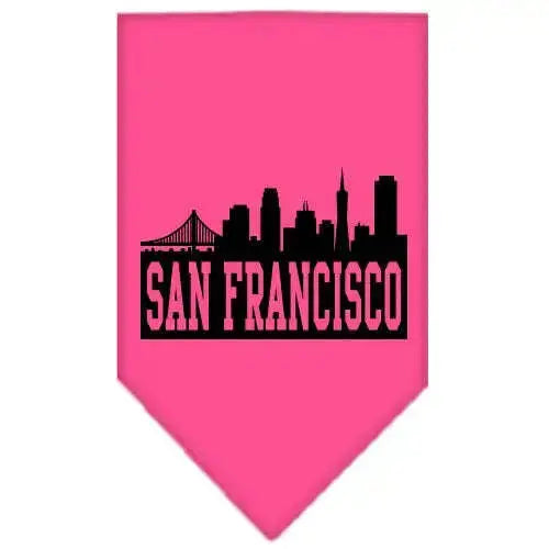 San-Francisco-Skyline-Screen-Print-Bandana-Bright-Pink-Large-GreatEagleInc-319138847