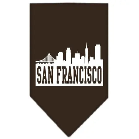 San Francisco Skyline Screen Print Bandana Cocoa Small Default Title