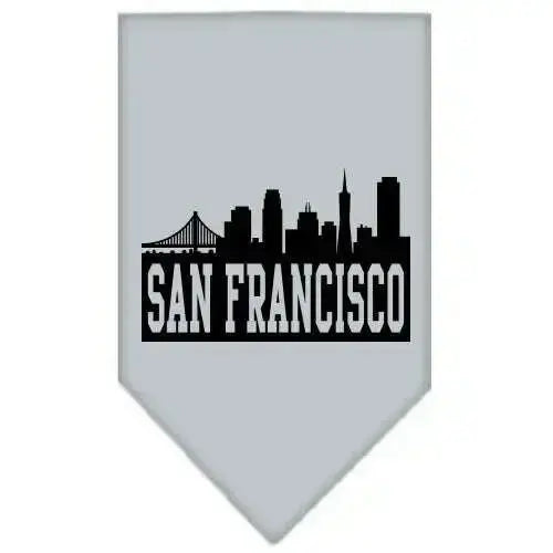 San-Francisco-Skyline-Screen-Print-Bandana-Grey-Large-GreatEagleInc-319138536