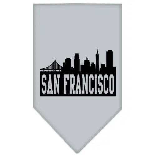 San Francisco Skyline Screen Print Bandana Grey Small Default Title
