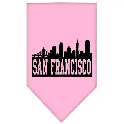 San-Francisco-Skyline-Screen-Print-Bandana-Light-Pink-Large-GreatEagleInc-319138495
