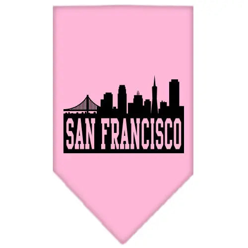 San Francisco Skyline Screen Print Bandana Light Pink Small Default Title
