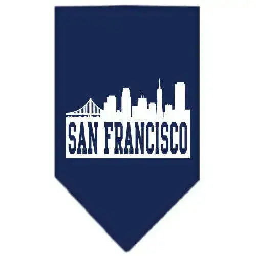 San-Francisco-Skyline-Screen-Print-Bandana-Navy-Blue-Large-GreatEagleInc-318590962