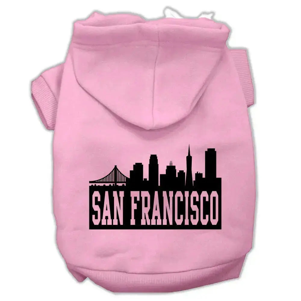 San-Francisco-Skyline-Screen-Print-Pet-Hoodies-Light-Pink-Size-Xl-GreatEagleInc-319659290