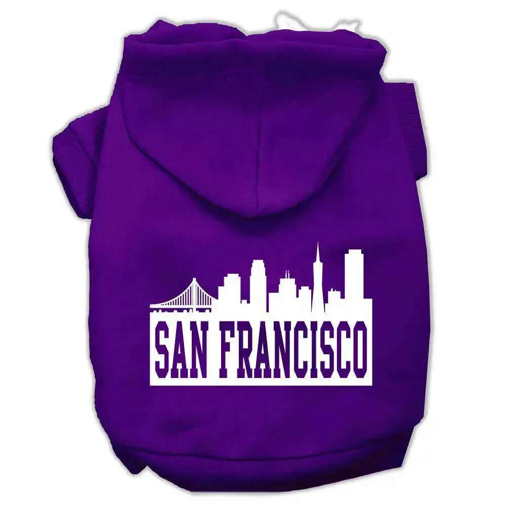 San-Francisco-Skyline-Screen-Print-Pet-Hoodies-Purple-Size-Xxxl-GreatEagleInc-319657017