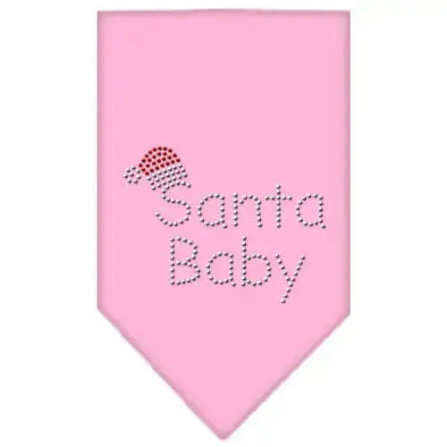 Santa-Baby-Rhinestone-Bandana-Light-Pink-Small-GreatEagleInc-319000468