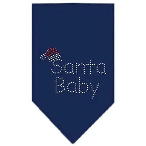 Santa-Baby-Rhinestone-Bandana-Navy-Blue-Large-GreatEagleInc-319000097