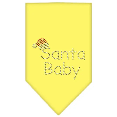 Santa Baby Rhinestone Bandana Yellow Large Default Title