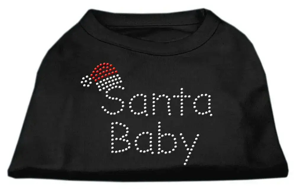 Santa-Baby-Rhinestone-Shirts-Black-L-GreatEagleInc-319797359
