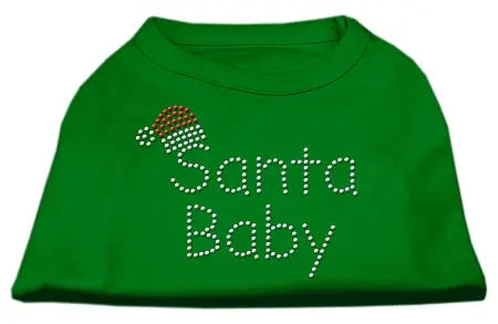 Santa Baby Rhinestone Shirts Emerald Green Xs Default Title
