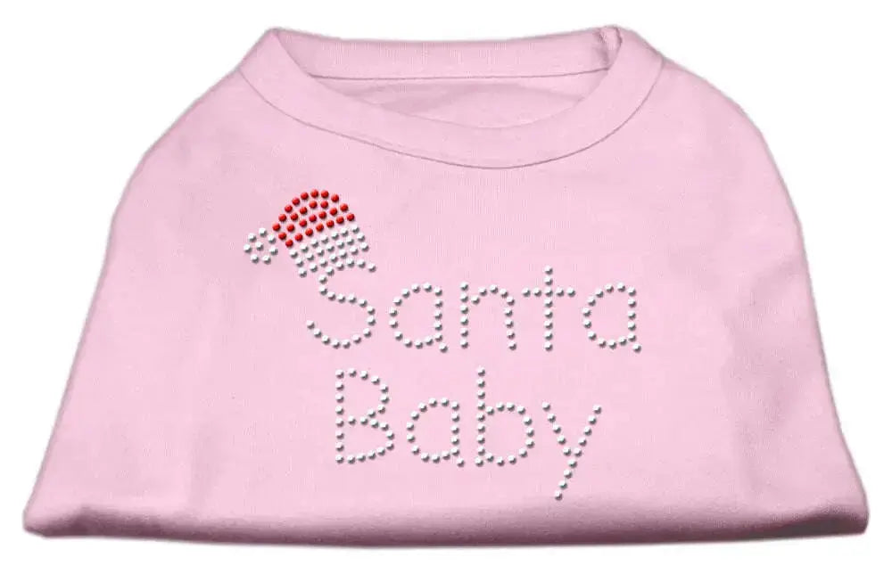 Santa-Baby-Rhinestone-Shirts-Light-Pink-Xxxl-GreatEagleInc-319862684