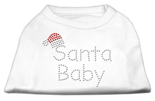 Santa-Baby-Rhinestone-Shirts-White-Xl-GreatEagleInc-319864546