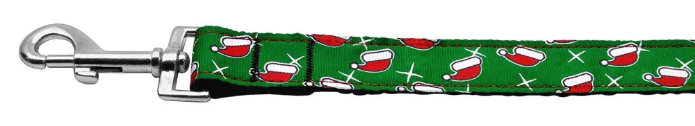 Santa Hat Nylon Dog Leash 5/8 Inch Wide 6ft Long Default Title