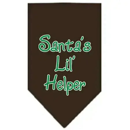 Santa-Lil-Helper-Screen-Print-Bandana-Cocoa-Large-GreatEagleInc-319830767