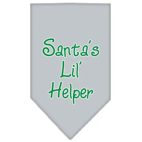 Santa Lil Helper Screen Print Bandana Grey Large Default Title