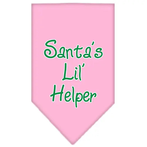 Santa Lil Helper Screen Print Bandana Light Pink Large Default Title