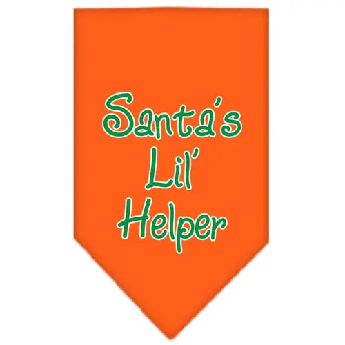 Santa Lil Helper Screen Print Bandana Orange Large Default Title