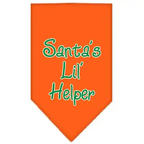 Santa-Lil-Helper-Screen-Print-Bandana-Orange-Large-GreatEagleInc-319830113