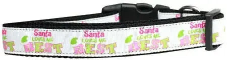 Santa-Loves-Me-Best-Nylon-Dog-Collar-Sm-GreatEagleInc-320016842