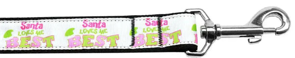 Santa-Loves-Me-Best-Nylon-Dog-Leash-5-8-Inch-Wide-6ft-Long-GreatEagleInc-320017019
