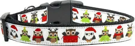 Santa-Owls-Ribbon-Dog-Collars-Medium-GreatEagleInc-318914753