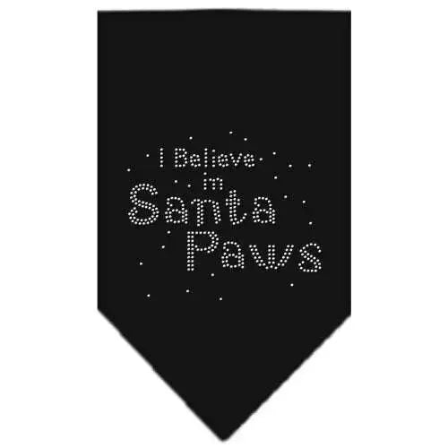 Santa-Paws-Rhinestone-Bandana-Black-Small-GreatEagleInc-319001832