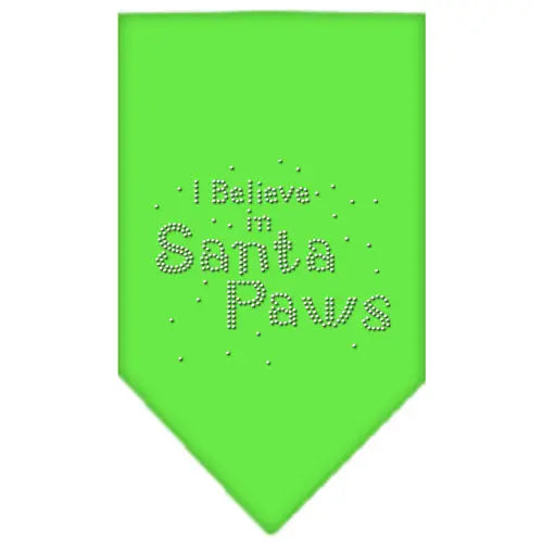 Santa Paws Rhinestone Bandana Lime Green Large Default Title