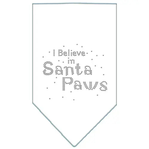 Santa Paws Rhinestone Bandana White Small Default Title