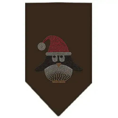 Santa-Penguin-Rhinestone-Bandana-Brown-Small-GreatEagleInc-333682866