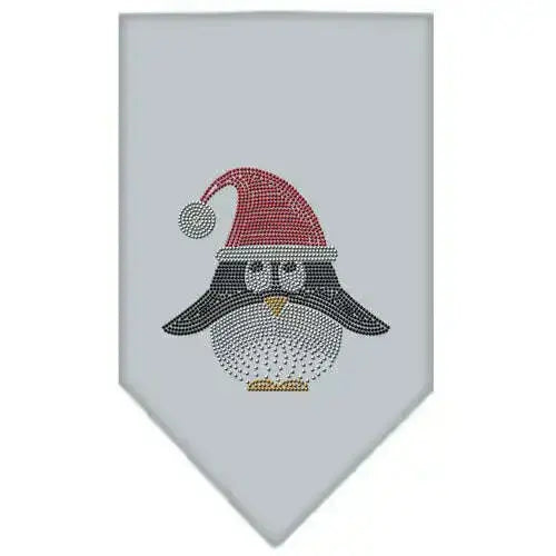 Santa-Penguin-Rhinestone-Bandana-Grey-Small-GreatEagleInc-333682632
