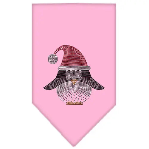 Santa Penguin Rhinestone Bandana Light Pink Large Default Title
