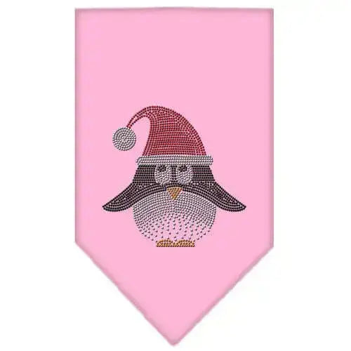 Santa-Penguin-Rhinestone-Bandana-Light-Pink-Small-GreatEagleInc-333682499