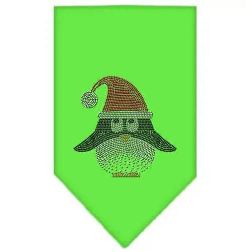 Santa-Penguin-Rhinestone-Bandana-Lime-Green-Large-GreatEagleInc-333683034