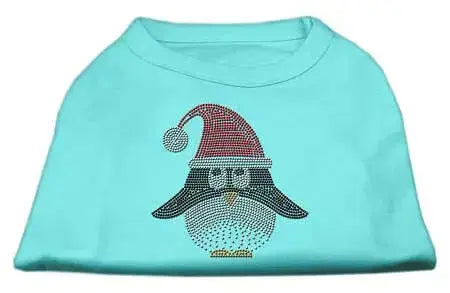 Santa-Penguin-Rhinestone-Dog-Shirt-Aqua-Xs-GreatEagleInc-333761326