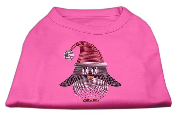 Santa Penguin Rhinestone Dog Shirt Bright Pink Xl Default Title