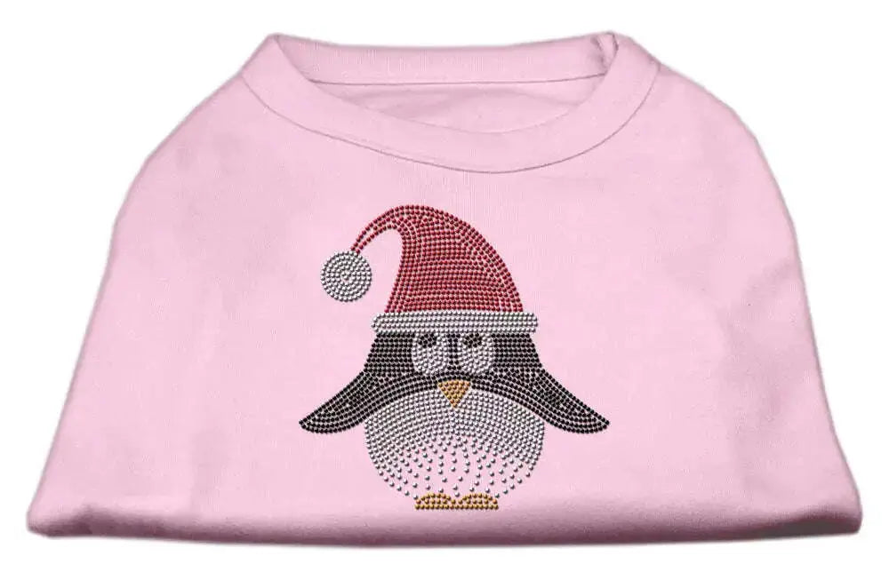 Santa-Penguin-Rhinestone-Dog-Shirt-Light-Pink-Med-GreatEagleInc-318540651