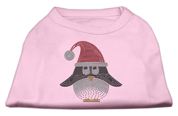 Santa Penguin Rhinestone Dog Shirt Light Pink Xl Default Title